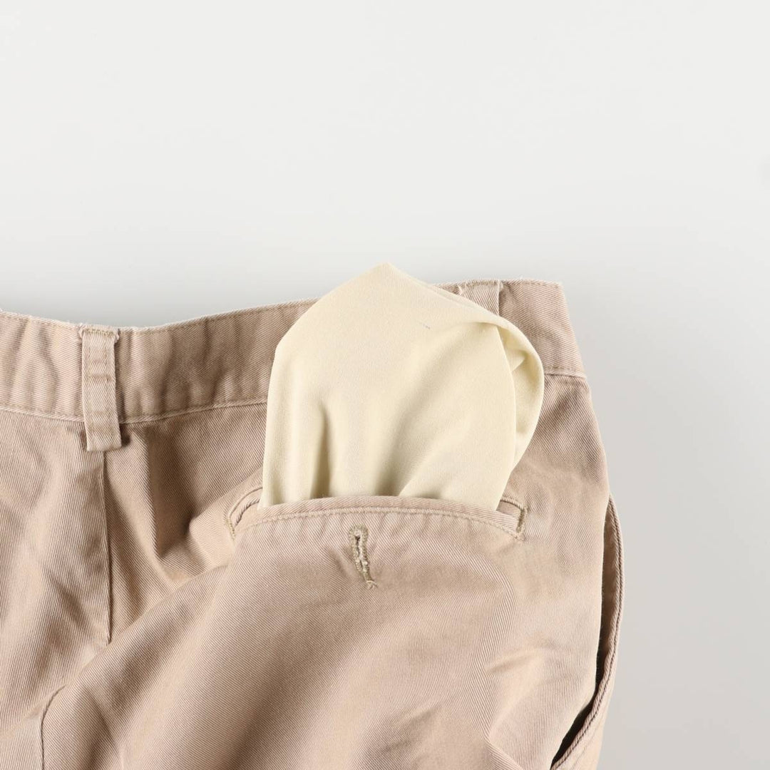 Ralph Lauren Polo Ralph Lauren Two-pleat Chino Shorts, Men's Size W31 cotton Beige type Vintage Second Hand