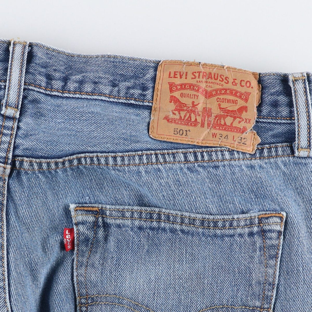 Levi's 501 straight denim pants for men, size W35 cotton blue type Vintage Second Hand
