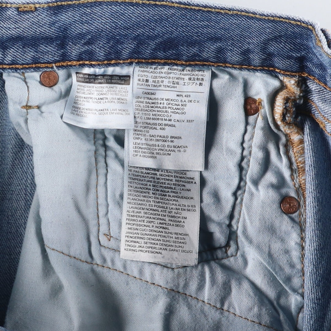 Levi's 501 straight denim pants for men, size W35 cotton blue type Vintage Second Hand