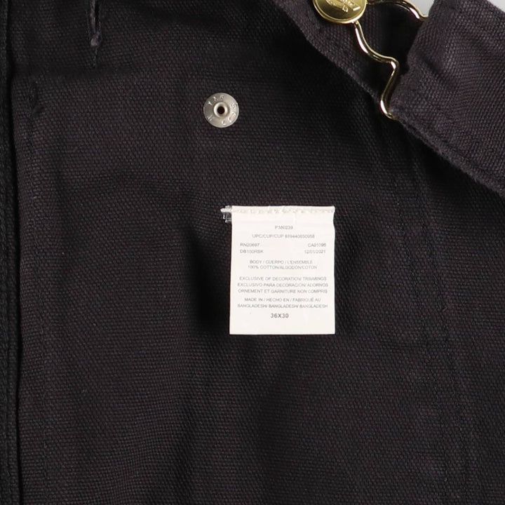 Dickies Duck Overalls Men's Size W39 cotton black type Vintage Second Hand