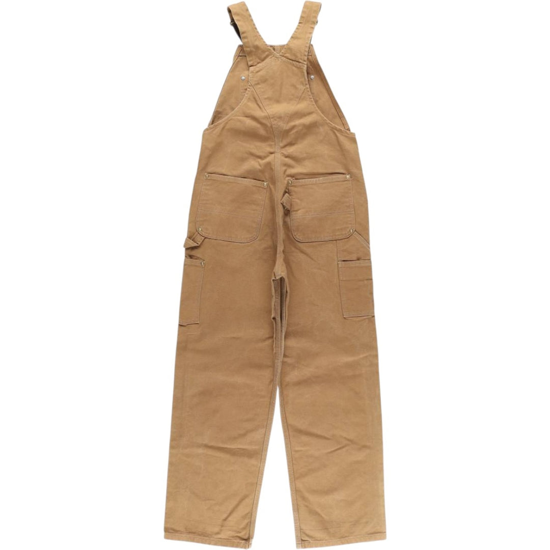 2000'S Carhartt Double Knee Duck Overalls, Made in Mexico, Men's Size W35 cotton brown type Vintage Second Hand