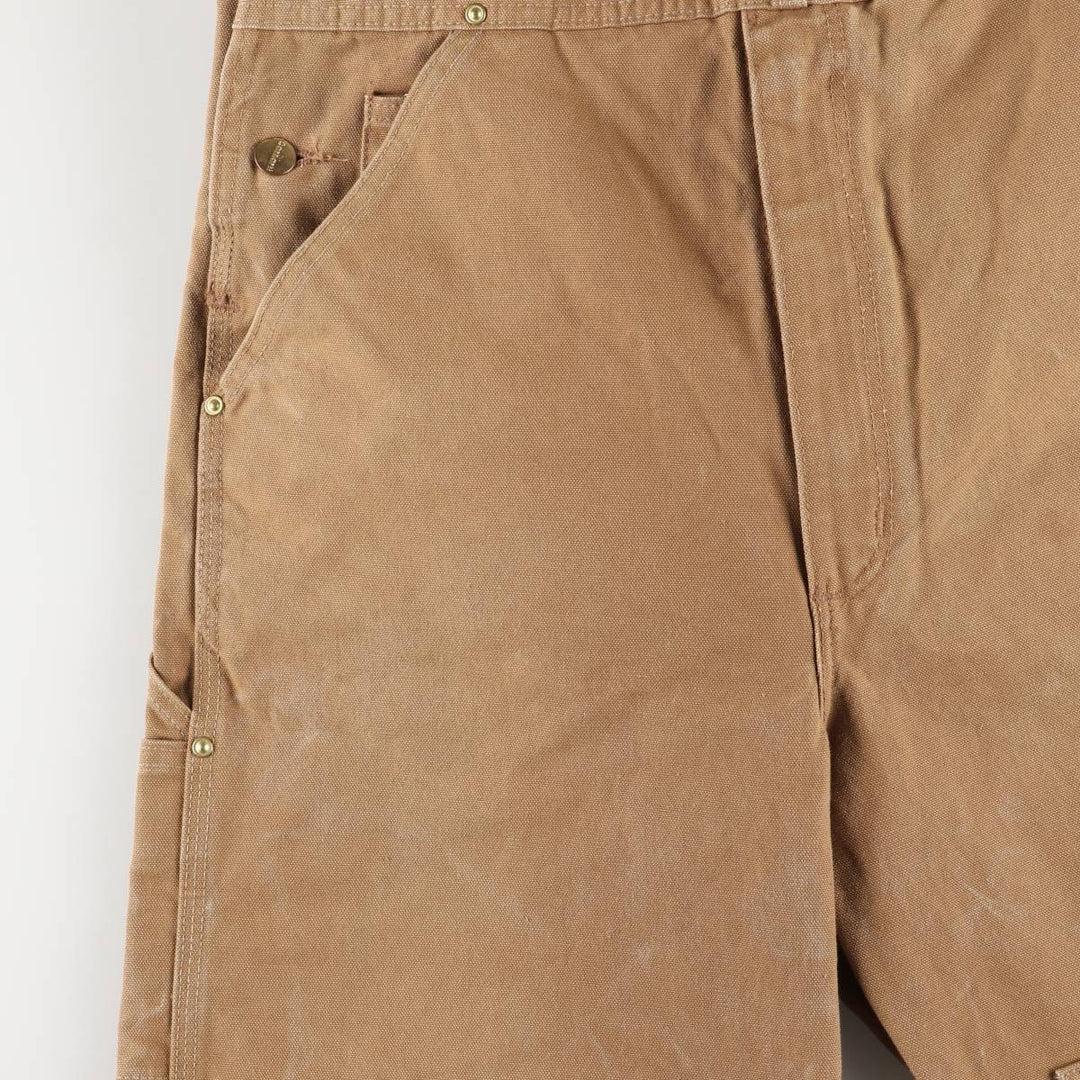 2000'S Carhartt Double Knee Duck Overalls, Made in Mexico, Men's Size W35 cotton brown type Vintage Second Hand