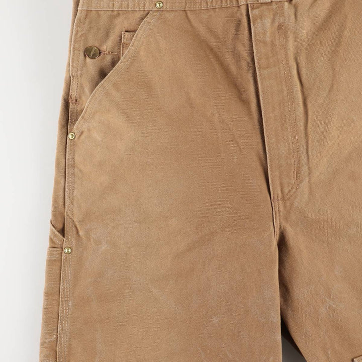 2000'S Carhartt Double Knee Duck Overalls, Made in Mexico, Men's Size W35 cotton brown type Vintage Second Hand