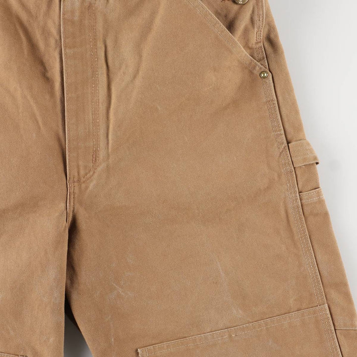 2000'S Carhartt Double Knee Duck Overalls, Made in Mexico, Men's Size W35 cotton brown type Vintage Second Hand