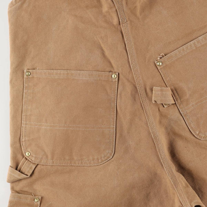2000'S Carhartt Double Knee Duck Overalls, Made in Mexico, Men's Size W35 cotton brown type Vintage Second Hand