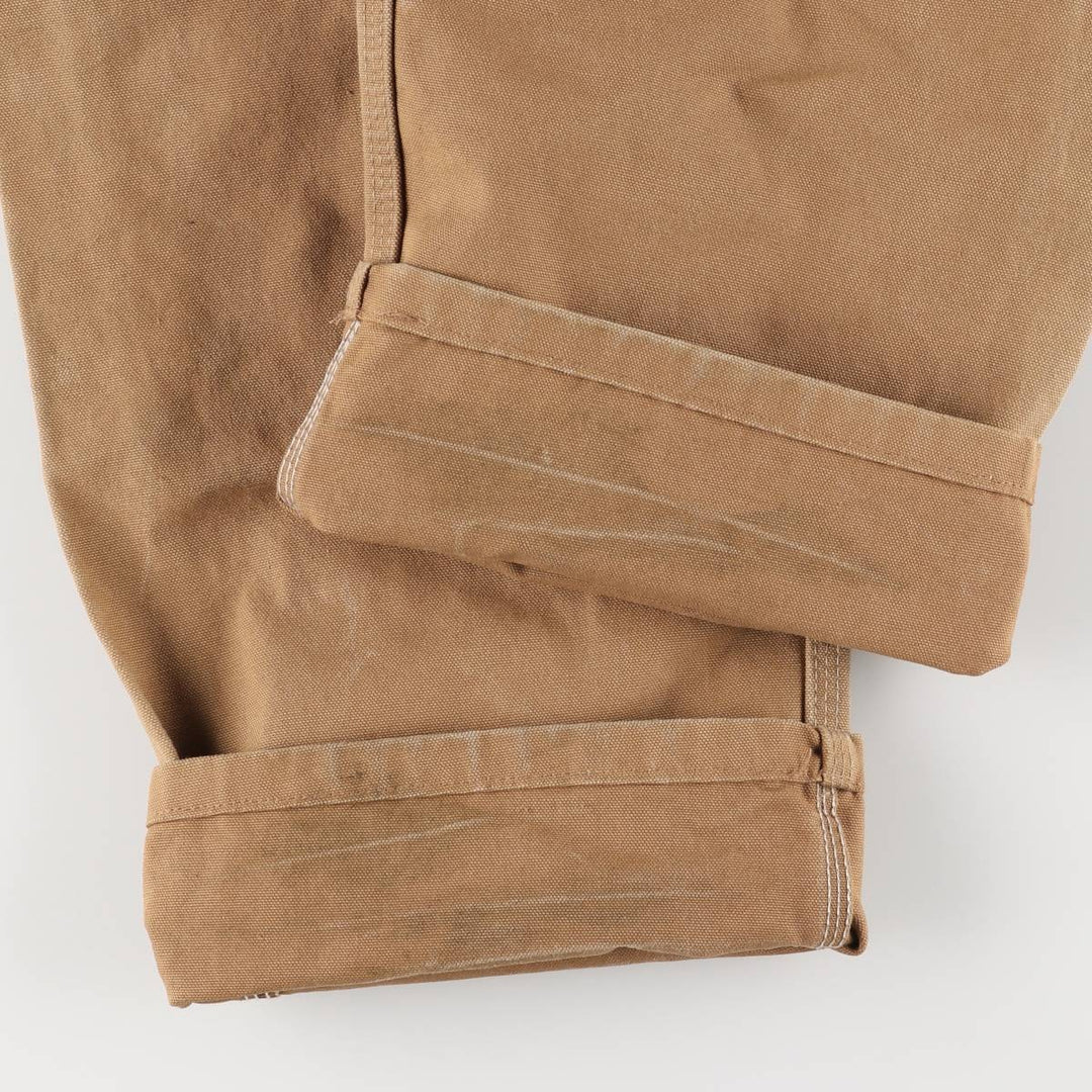 2000'S Carhartt Double Knee Duck Overalls, Made in Mexico, Men's Size W35 cotton brown type Vintage Second Hand