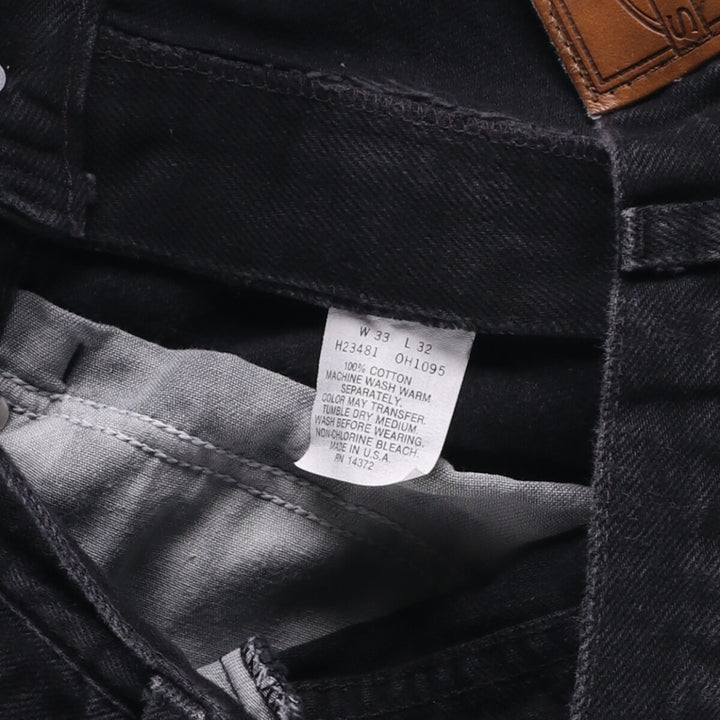 90'S SONOMA Black Denim Tapered Denim Pants, Made in USA, Men's, Size W32, Vintage cotton black type Vintage Second Hand