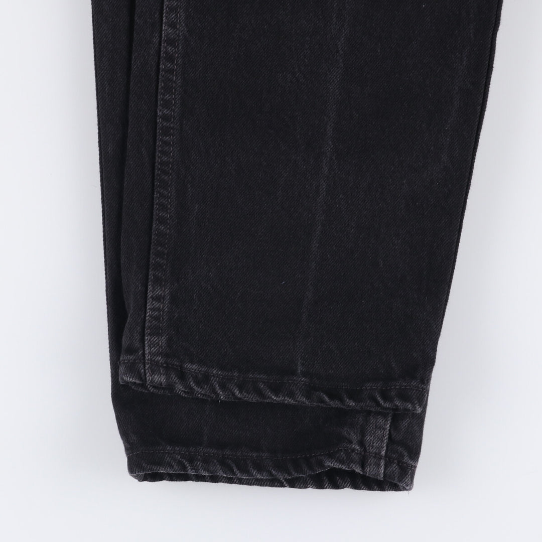 90'S SONOMA Black Denim Tapered Denim Pants, Made in USA, Men's, Size W32, Vintage cotton black type Vintage Second Hand
