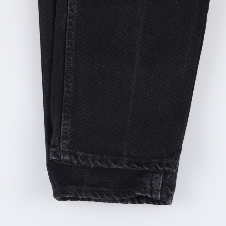 90'S SONOMA Black Denim Tapered Denim Pants, Made in USA, Men's, Size W32, Vintage cotton black type Vintage Second Hand