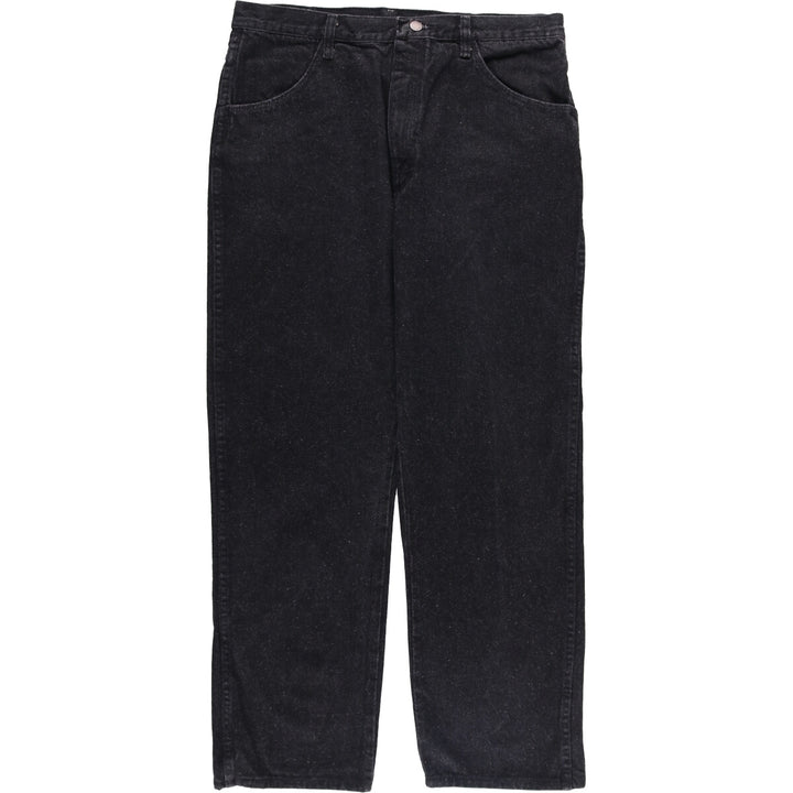 Rustler Black Denim Straight Denim Pants for Men, W35 equivalent cotton black type Vintage Second Hand