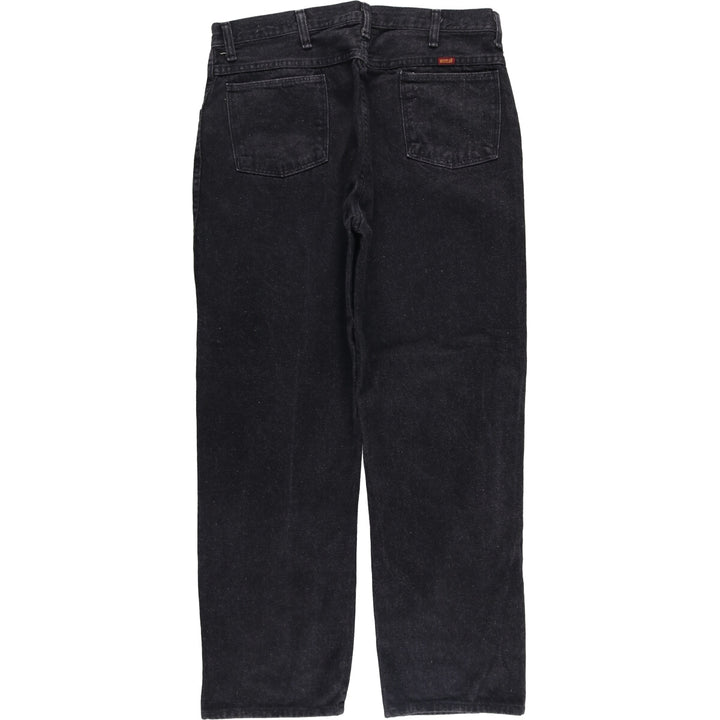 Rustler Black Denim Straight Denim Pants for Men, W35 equivalent cotton black type Vintage Second Hand