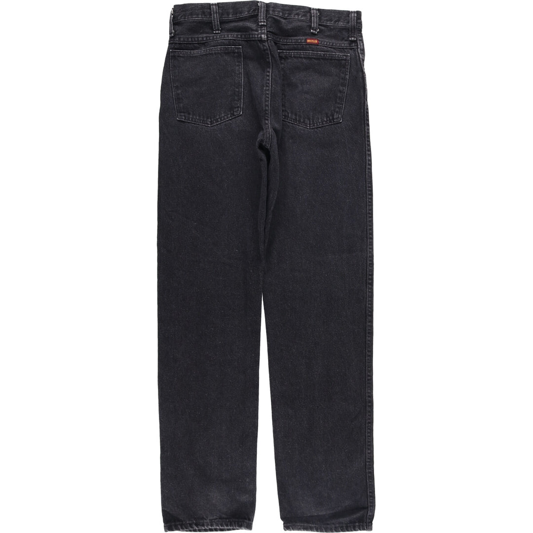 90'S Rustler Black Denim Straight Leg Denim Pants, Made in USA, Men's, Vintage, Size W31 cotton black type Vintage Second Hand
