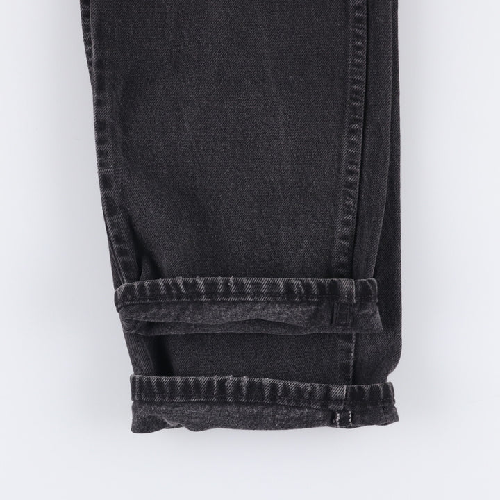 90'S Wrangler Black Denim Tapered Denim Pants Men's W34 Vintage unclear black type Vintage Second Hand