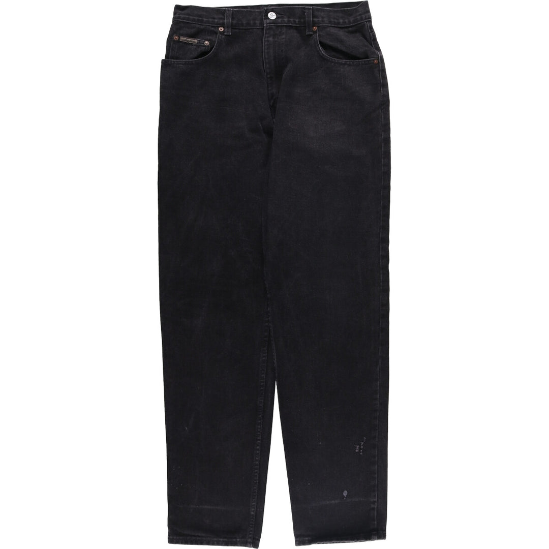 90'S Calvin Klein Jeans Black Denim Tapered Denim Pants, Made in Canada, Men's, Size W33, Vintage cotton black type Vintage Second Hand