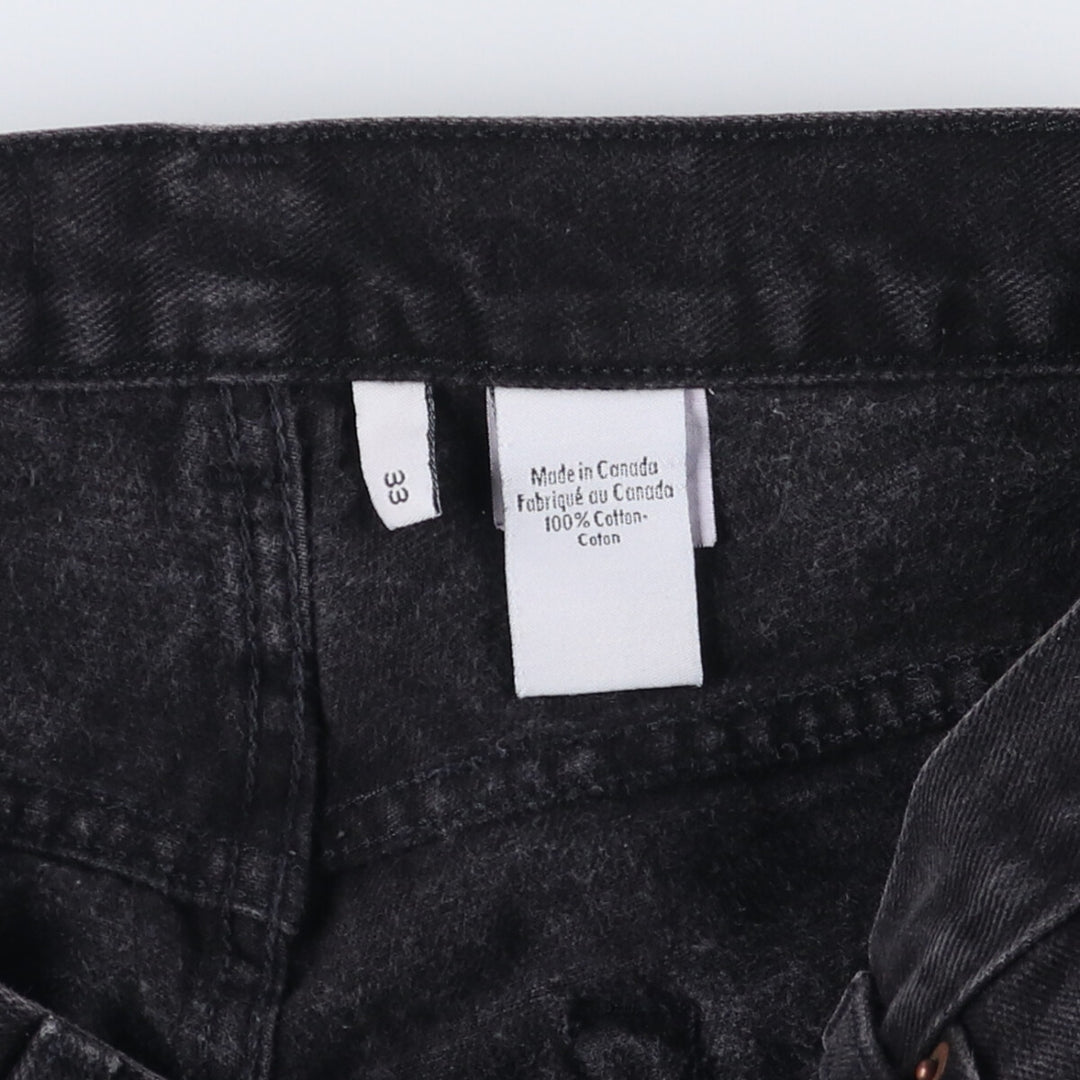 90'S Calvin Klein Jeans Black Denim Tapered Denim Pants, Made in Canada, Men's, Size W33, Vintage cotton black type Vintage Second Hand