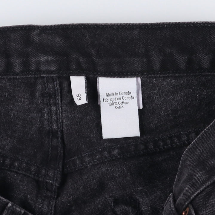 90'S Calvin Klein Jeans Black Denim Tapered Denim Pants, Made in Canada, Men's, Size W33, Vintage cotton black type Vintage Second Hand