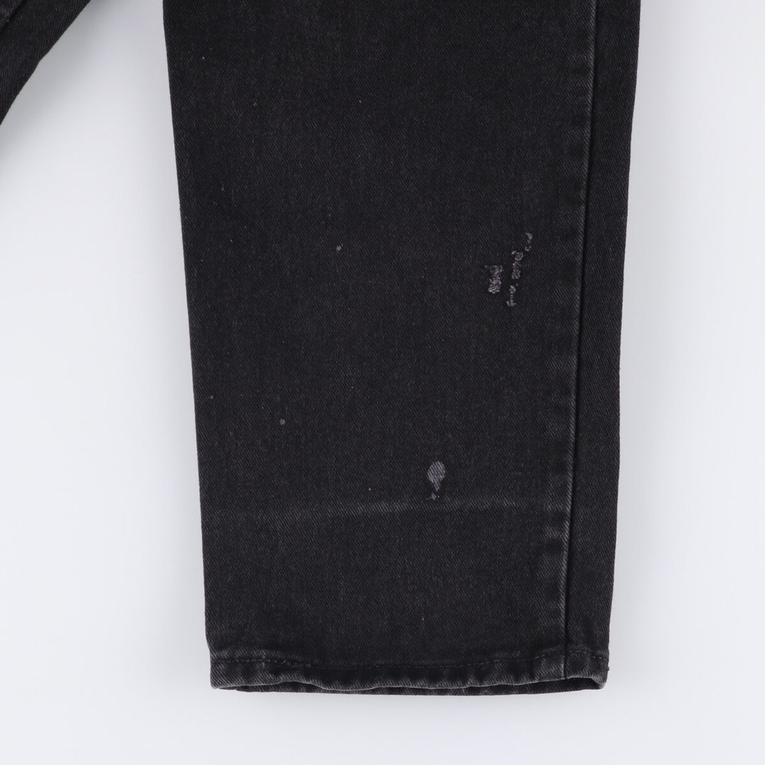 90'S Calvin Klein Jeans Black Denim Tapered Denim Pants, Made in Canada, Men's, Size W33, Vintage cotton black type Vintage Second Hand