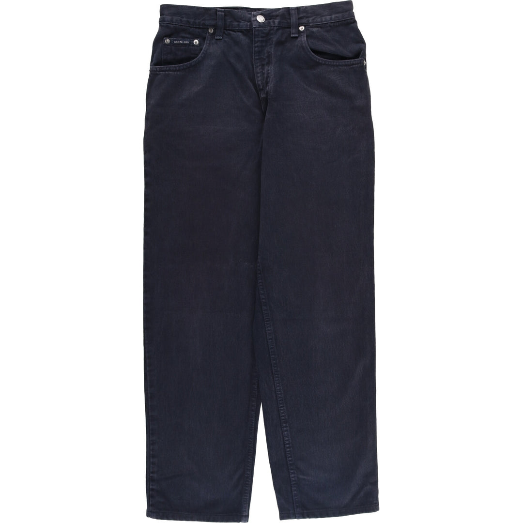 Calvin Klein Jeans Men's Black Straight Denim Pants, Size W30 cotton black type Vintage Second Hand