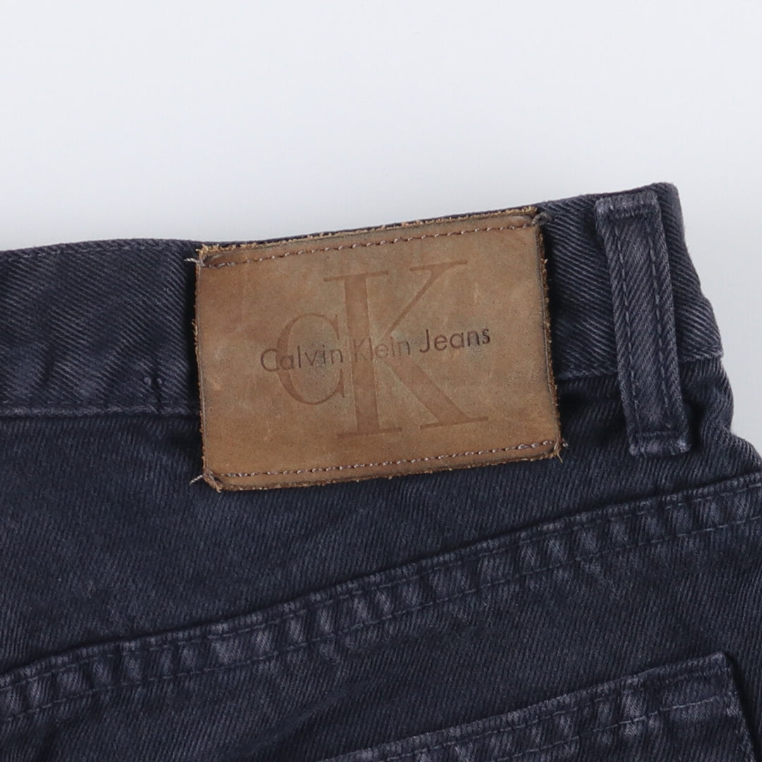 Calvin Klein Jeans Men's Black Straight Denim Pants, Size W30 cotton black type Vintage Second Hand