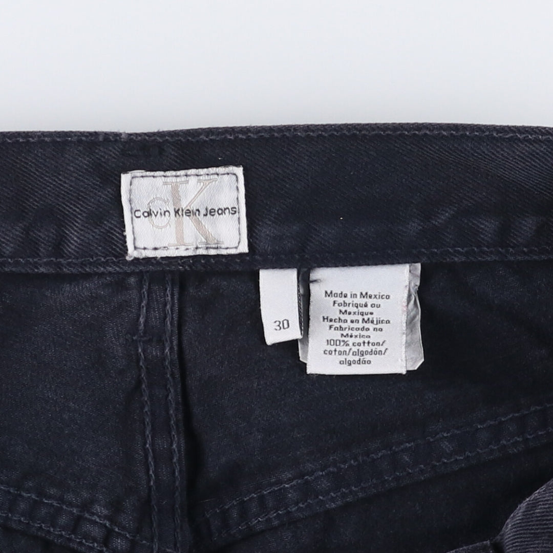 Calvin Klein Jeans Men's Black Straight Denim Pants, Size W30 cotton black type Vintage Second Hand