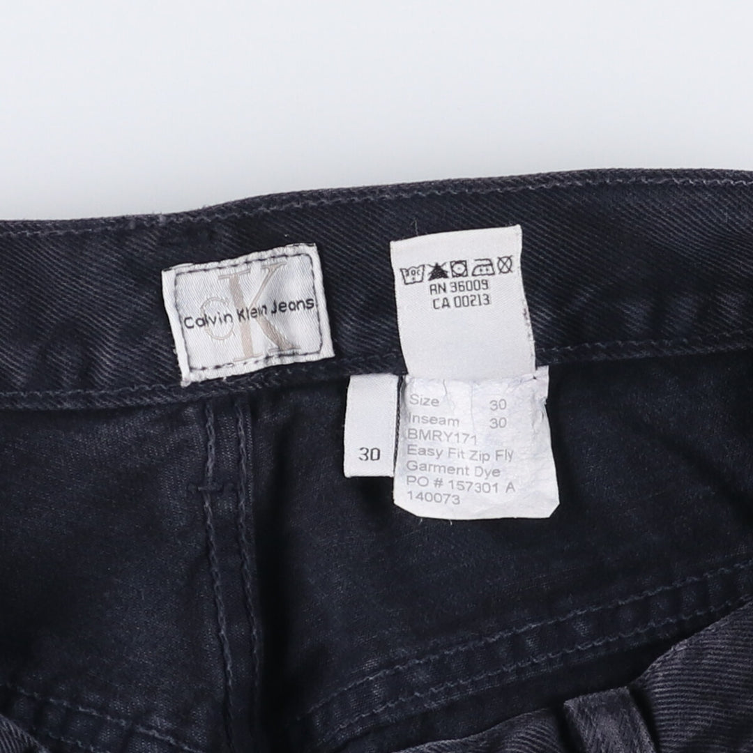 Calvin Klein Jeans Men's Black Straight Denim Pants, Size W30 cotton black type Vintage Second Hand