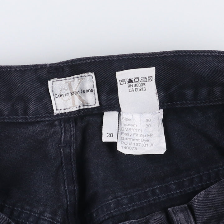 Calvin Klein Jeans Men's Black Straight Denim Pants, Size W30 cotton black type Vintage Second Hand