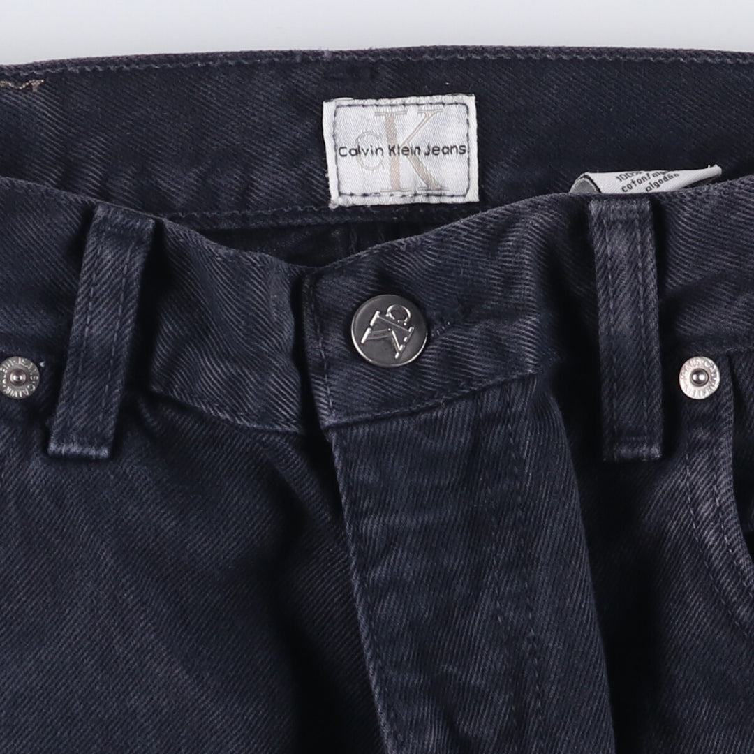 Calvin Klein Jeans Men's Black Straight Denim Pants, Size W30 cotton black type Vintage Second Hand