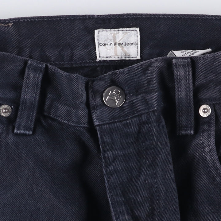 Calvin Klein Jeans Men's Black Straight Denim Pants, Size W30 cotton black type Vintage Second Hand