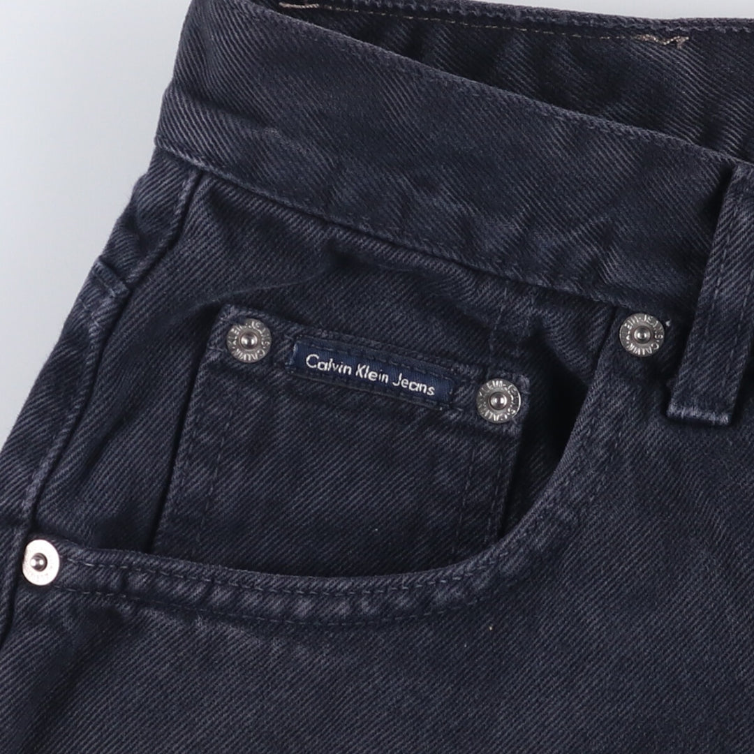 Calvin Klein Jeans Men's Black Straight Denim Pants, Size W30 cotton black type Vintage Second Hand