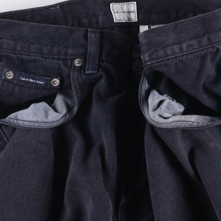 Calvin Klein Jeans Men's Black Straight Denim Pants, Size W30 cotton black type Vintage Second Hand