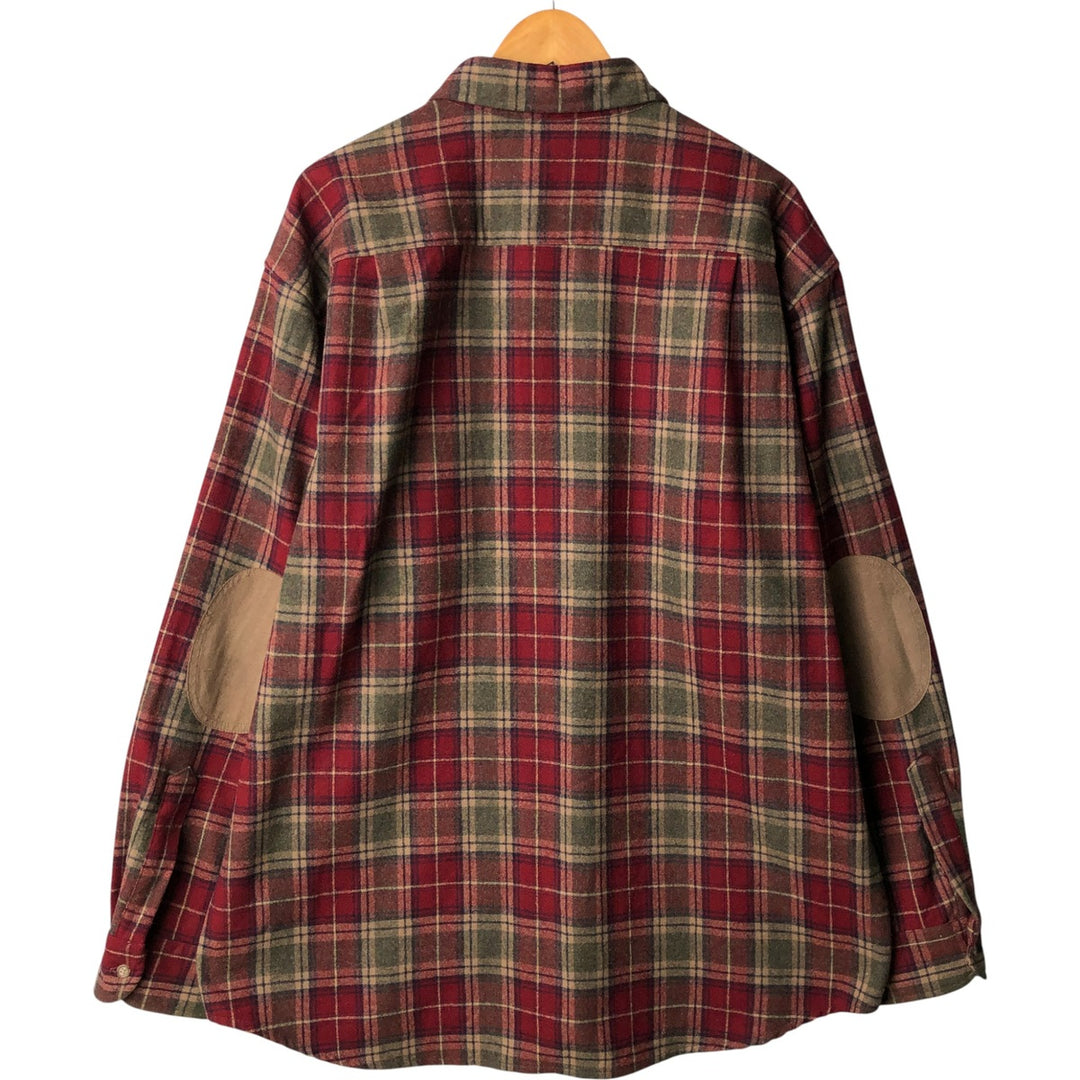 Pendleton Check Pattern Wool Shirt, Men's XL wool wine-red Vintage Second Hand