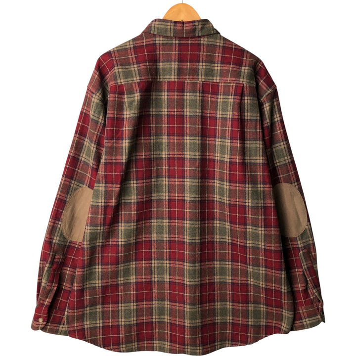 Pendleton Check Pattern Wool Shirt, Men's XL wool wine-red Vintage Second Hand
