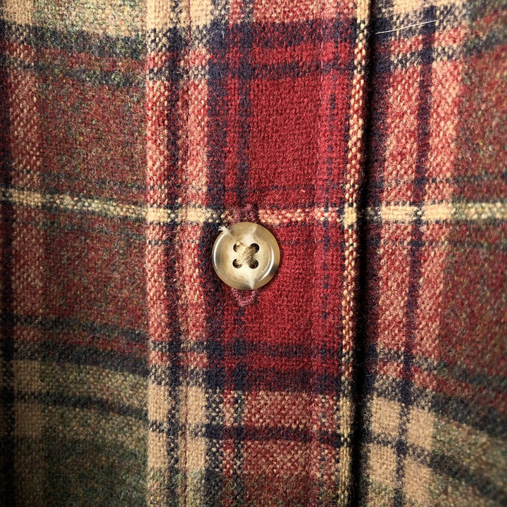 Pendleton Check Pattern Wool Shirt, Men's XL wool wine-red Vintage Second Hand
