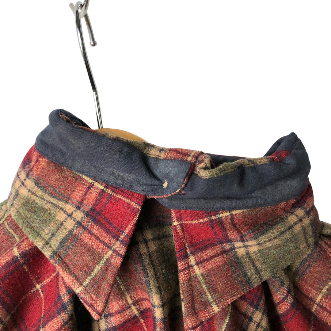 Pendleton Check Pattern Wool Shirt, Men's XL wool wine-red Vintage Second Hand