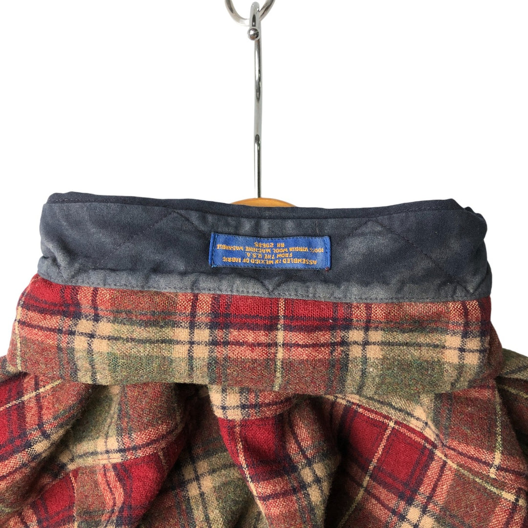 Pendleton Check Pattern Wool Shirt, Men's XL wool wine-red Vintage Second Hand
