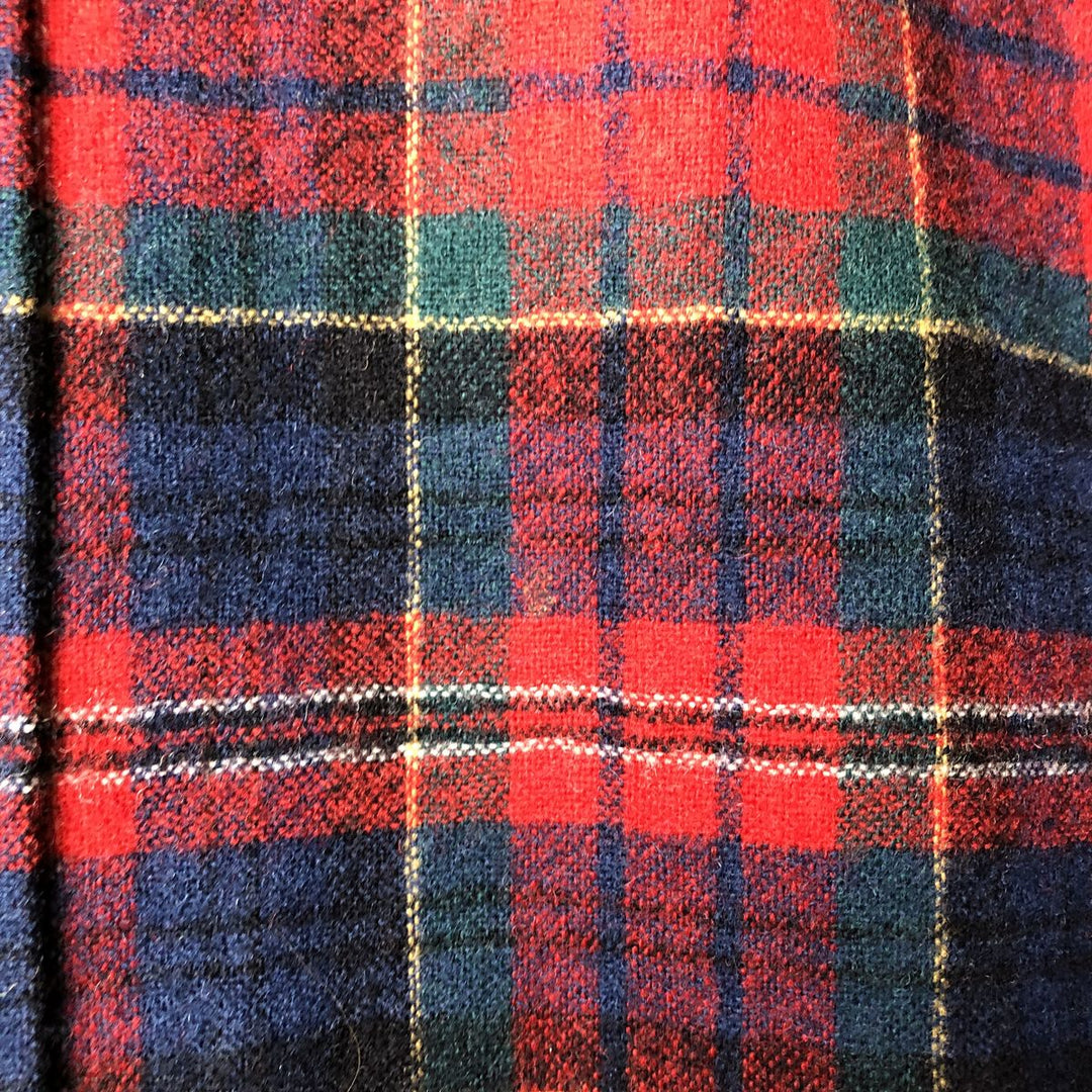 Vintage 70'S Pendleton Check Pattern Wool Shirt Made in USA Men's L wool red type Vintage Second Hand