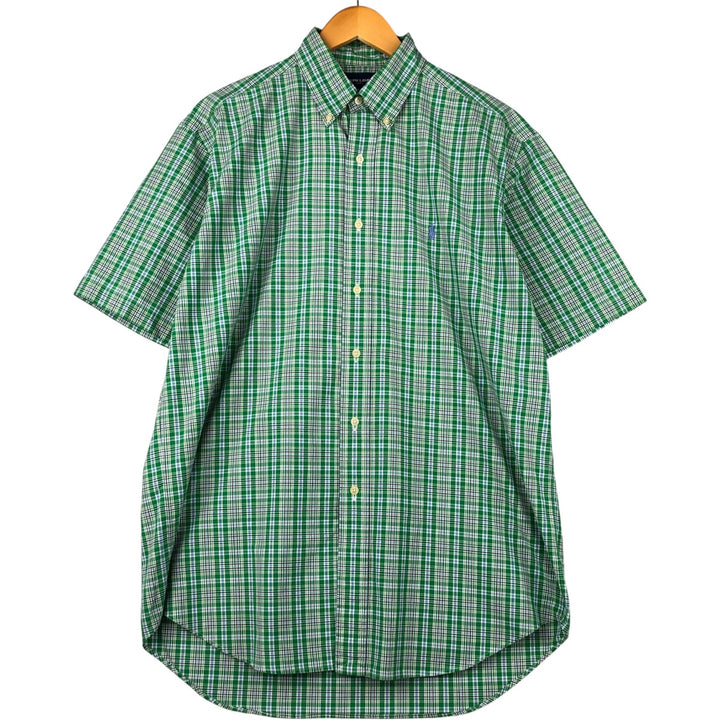 Ralph Lauren RALPH LAUREN GOLF TILDEN short sleeve button down check shirt men's M equivalent cotton green type Vintage Second Hand