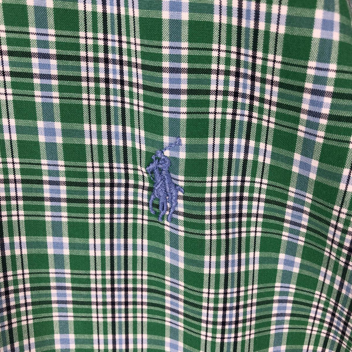 Ralph Lauren RALPH LAUREN GOLF TILDEN short sleeve button down check shirt men's M equivalent cotton green type Vintage Second Hand