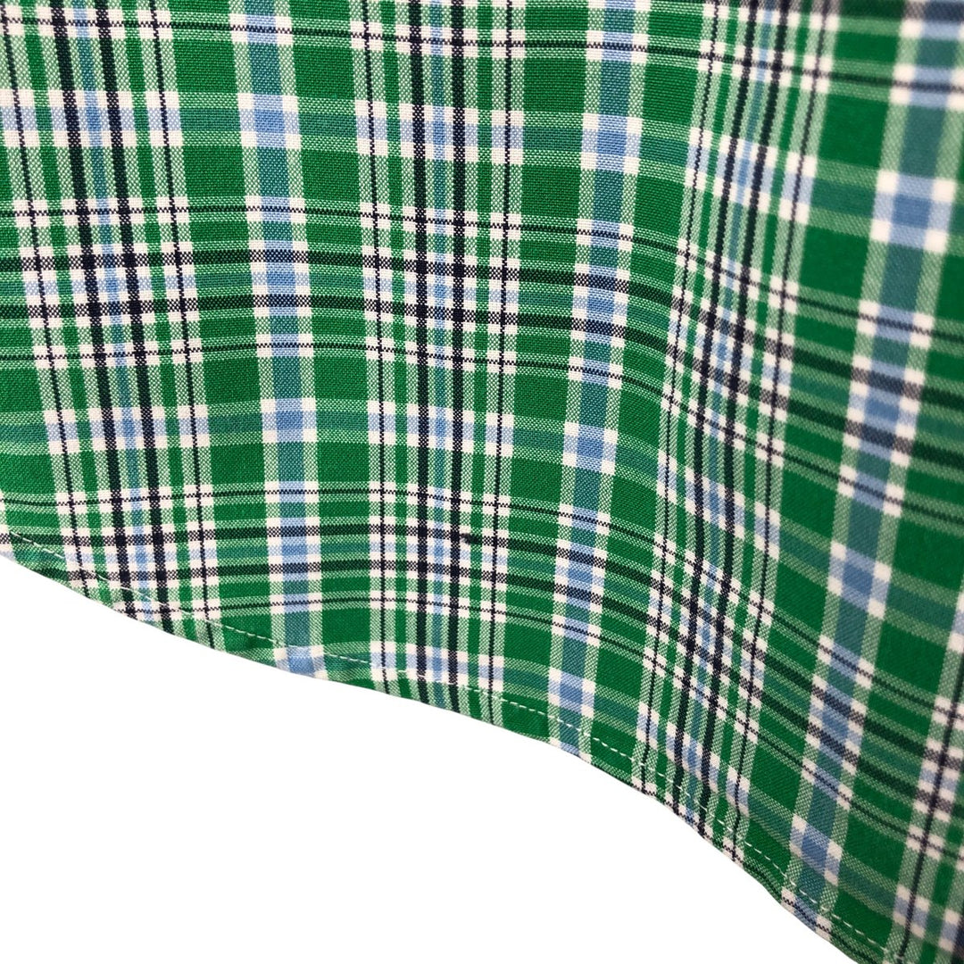 Ralph Lauren RALPH LAUREN GOLF TILDEN short sleeve button down check shirt men's M equivalent cotton green type Vintage Second Hand
