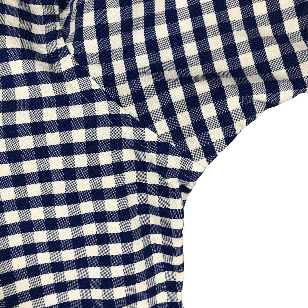 Ralph Lauren Classic Fit Gingham Check Short Sleeve Button Down Check Shirt Men's Size L cotton blue type Vintage Second Hand