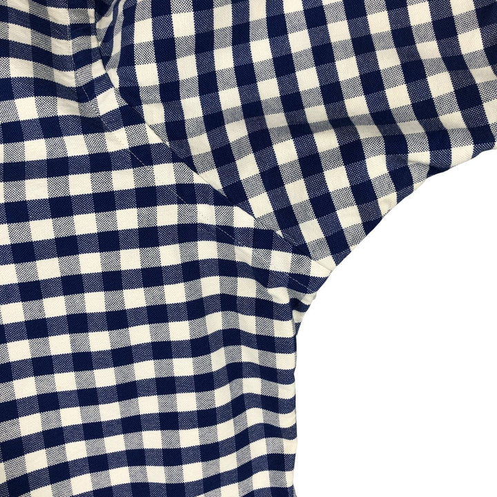 Ralph Lauren Classic Fit Gingham Check Short Sleeve Button Down Check Shirt Men's Size L cotton blue type Vintage Second Hand