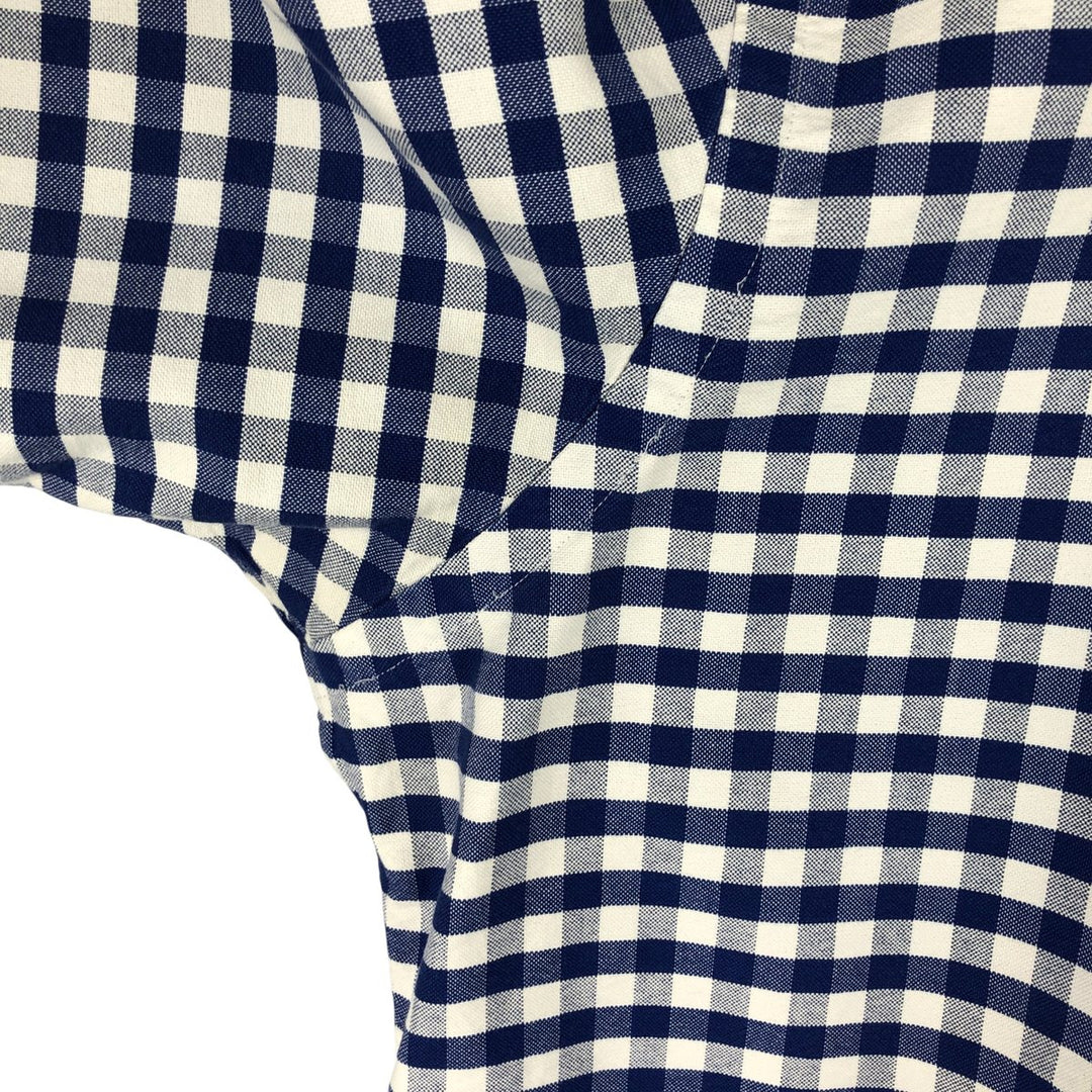 Ralph Lauren Classic Fit Gingham Check Short Sleeve Button Down Check Shirt Men's Size L cotton blue type Vintage Second Hand