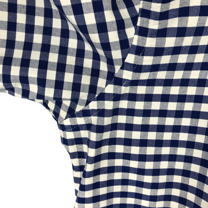 Ralph Lauren Classic Fit Gingham Check Short Sleeve Button Down Check Shirt Men's Size L cotton blue type Vintage Second Hand