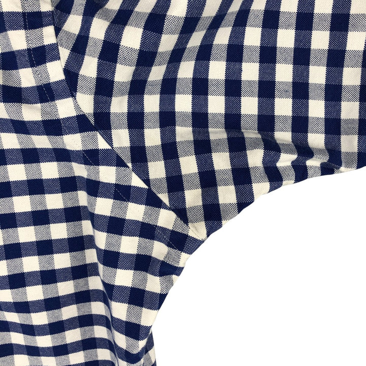 Ralph Lauren Classic Fit Gingham Check Short Sleeve Button Down Check Shirt Men's Size L cotton blue type Vintage Second Hand