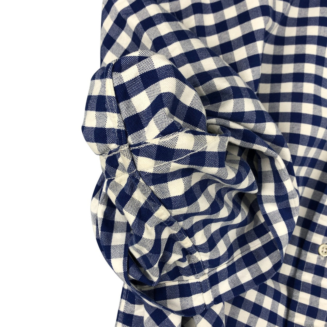Ralph Lauren Classic Fit Gingham Check Short Sleeve Button Down Check Shirt Men's Size L cotton blue type Vintage Second Hand