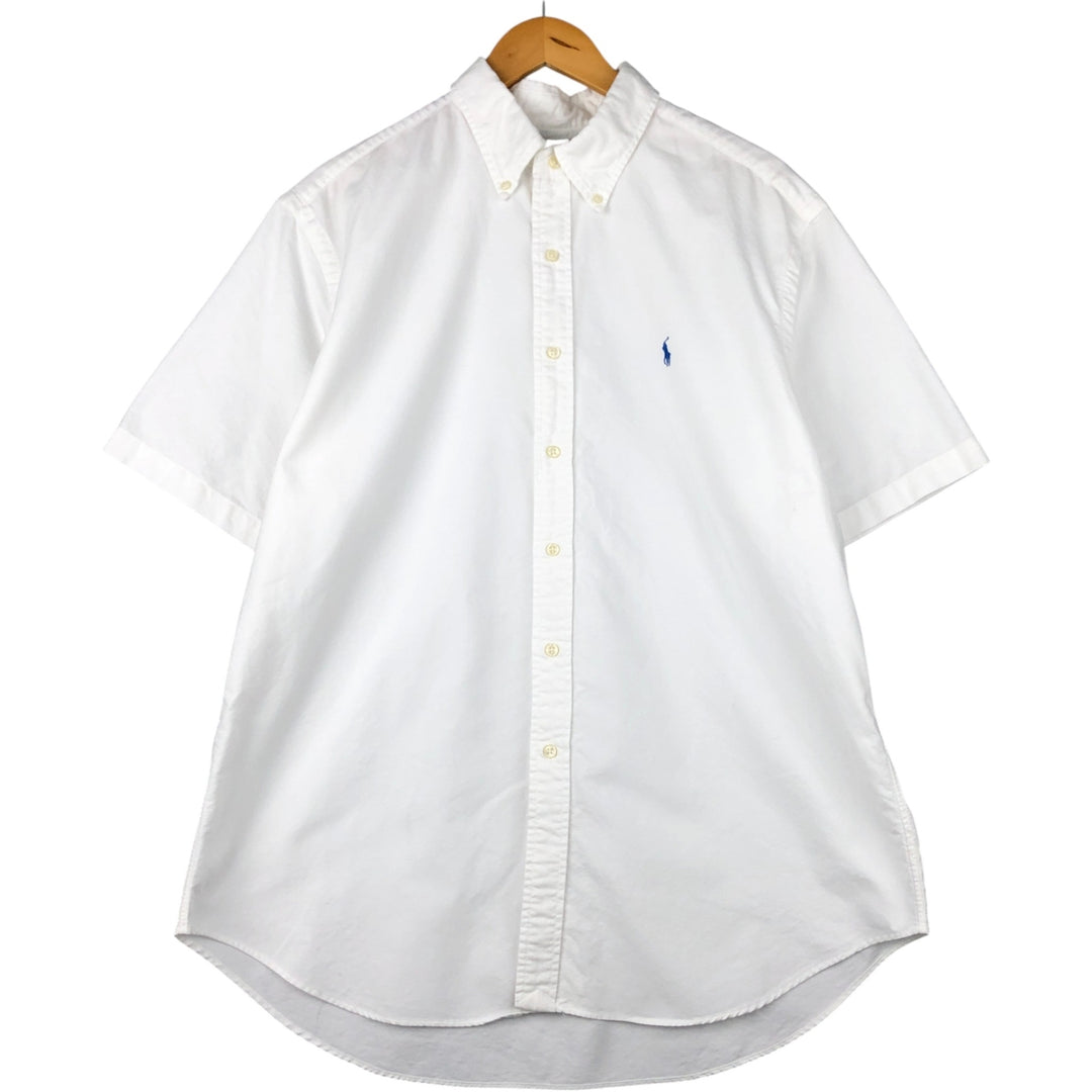 Ralph Lauren Classic Fit short sleeve button down shirt, men's size XL cotton white type Vintage Second Hand