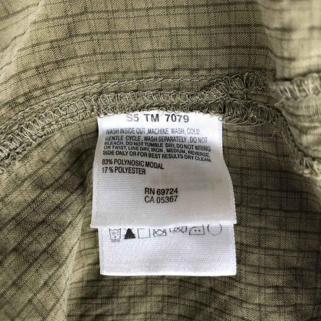Columbia Check Pattern Short Sleeve Open Collar Polyester Box Shirt, Men's XL Polynosic Khaki type Vintage Second Hand
