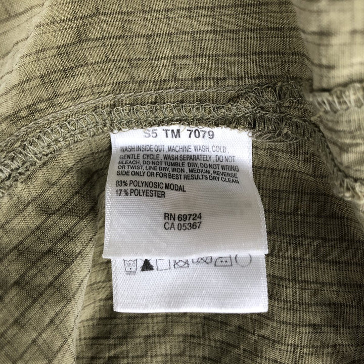 Columbia Check Pattern Short Sleeve Open Collar Polyester Box Shirt, Men's XL Polynosic Khaki type Vintage Second Hand
