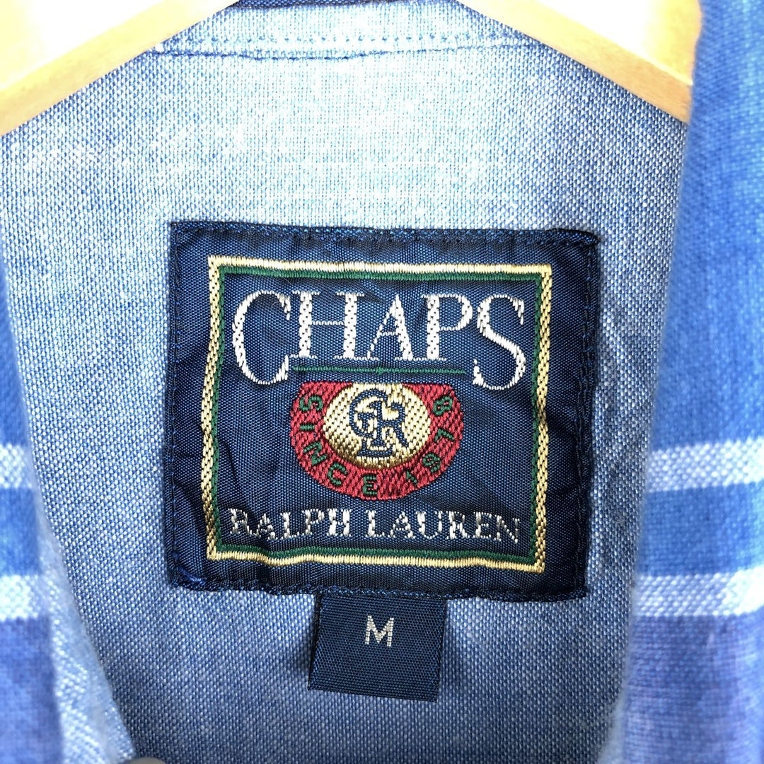 80'S Ralph Lauren CHAPS short sleeve button down check shirt men's size M vintage cotton blue type Vintage Second Hand