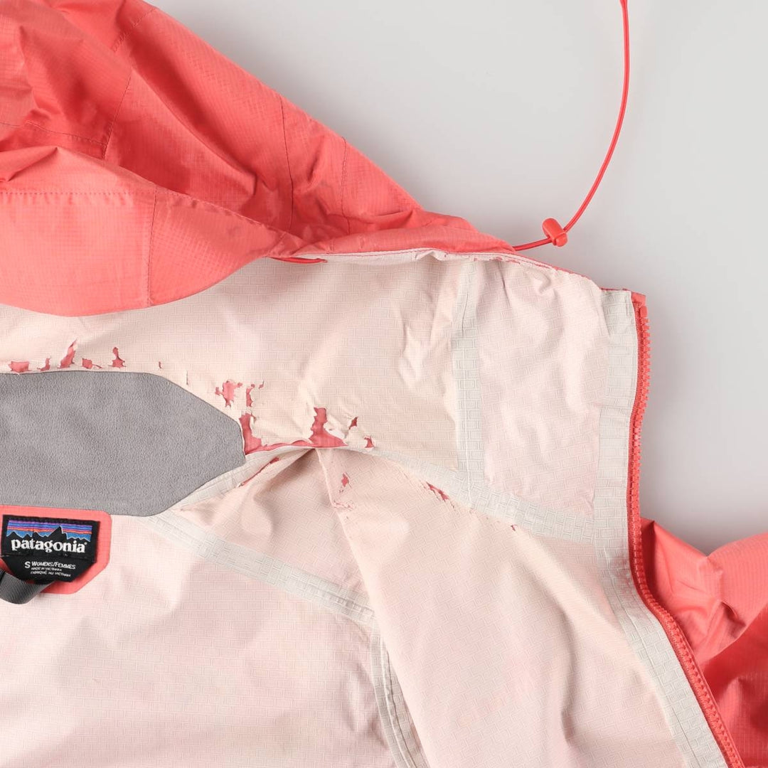 Patagonia Torrent Shell Jacket 83806SP14 Mountain Parka Shell Jacket Women's Size Small Nylon coral Vintage Second Hand